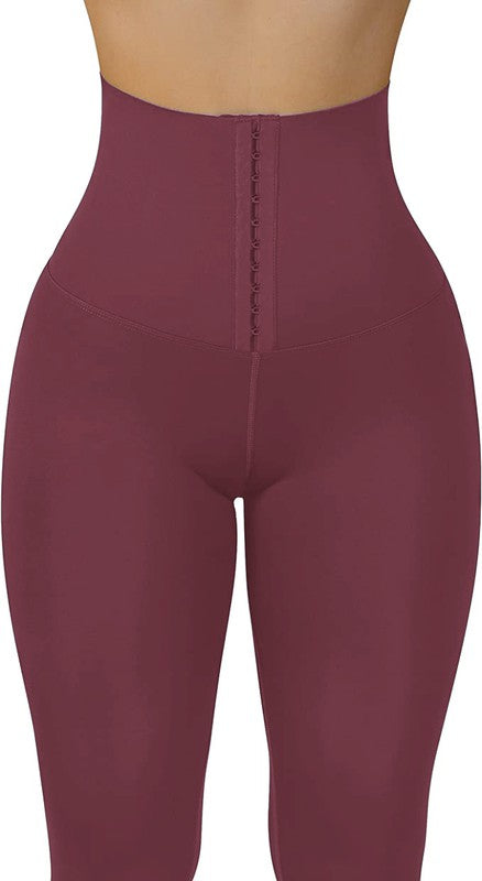 Corset leggings Soft Body Shaper Burgundy S by OTOS Active | Fleurcouture