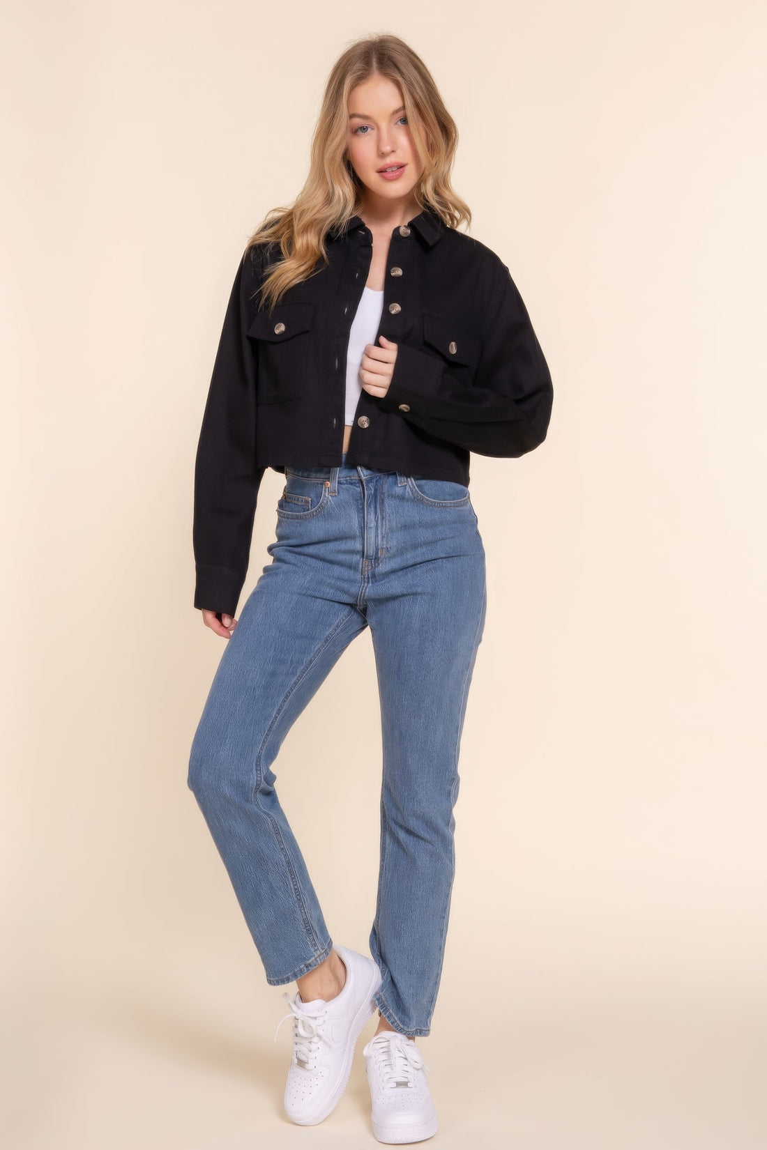 Cotton Twill Short Shacket by Fleurcouture | Fleurcouture