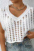Crochet sweater vest white S by Miss Sparkling | Fleurcouture