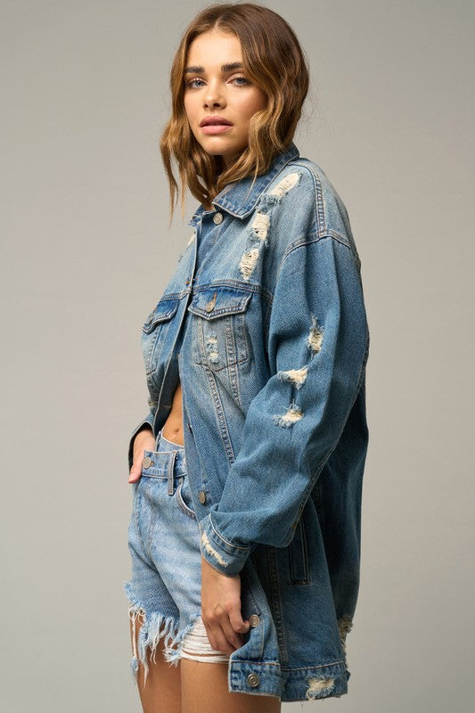 CROSSOVER DENIM MOM SHORTS MEDIUM by Insane Gene | Fleurcouture