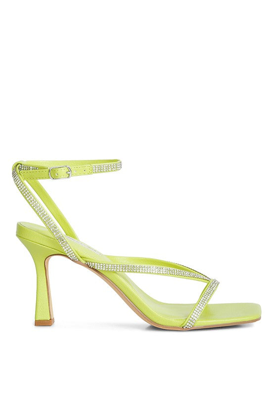 Crush It Diamante Mid Heel Sandal by Rag Company | Fleurcouture