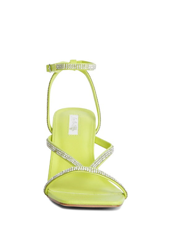 Crush It Diamante Mid Heel Sandal by Rag Company | Fleurcouture