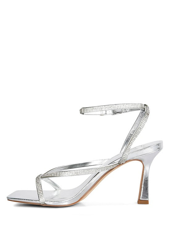 Crush It Diamante Mid Heel Sandal by Rag Company | Fleurcouture