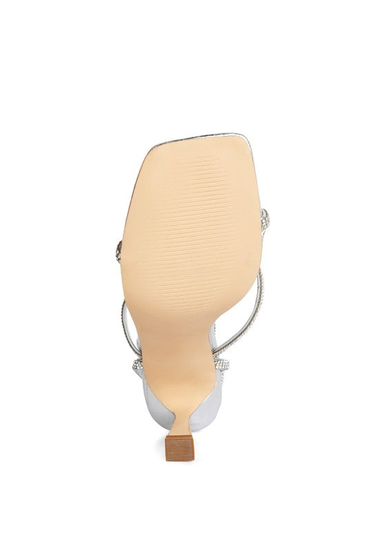 Crush It Diamante Mid Heel Sandal by Rag Company | Fleurcouture