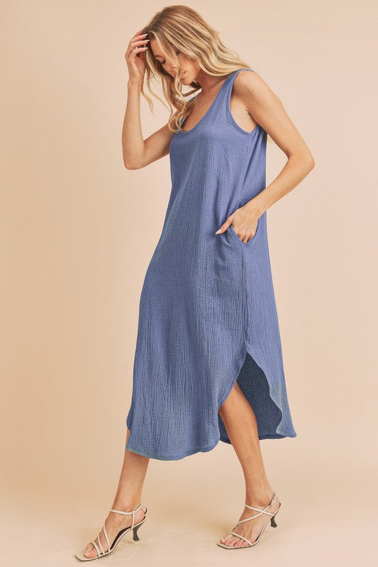 Daisy Dress BLUE BILLOW L by Aemi + Co | Fleurcouture