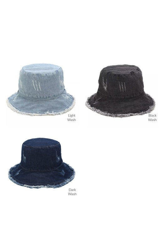 Denim Bucket Hat OneSize by Aili&
