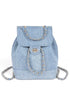 Denim Fashion Backpack Light Blue O/S by Artini Accessories | Fleurcouture