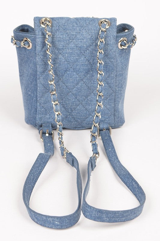 Denim Fashion Backpack O/S by Artini Accessories | Fleurcouture