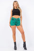 Denim Short in Mineral Green Green XL by GJG Denim | Fleurcouture
