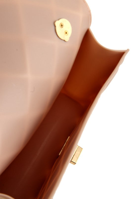 Diamond Quilted Cross Body Jelly Bag OS by ICCO ACCESSORIES | Fleurcouture