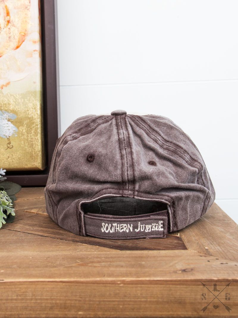 Distressed Tan, Brown and Coral Cap Beige One Size Hats & Headwear by Custom | Fleurcouture