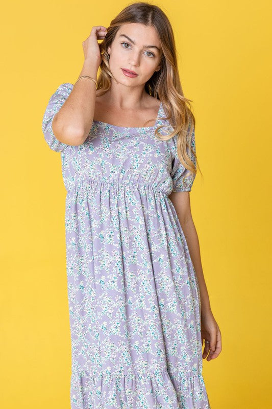 Ditsy Floral Square Neck Sundress by EG fashion | Fleurcouture