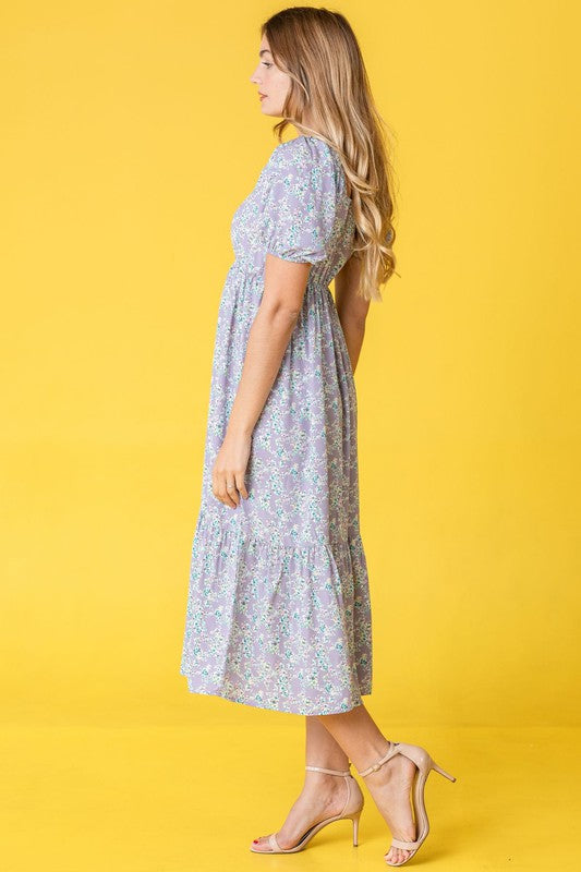 Ditsy Floral Square Neck Sundress by EG fashion | Fleurcouture