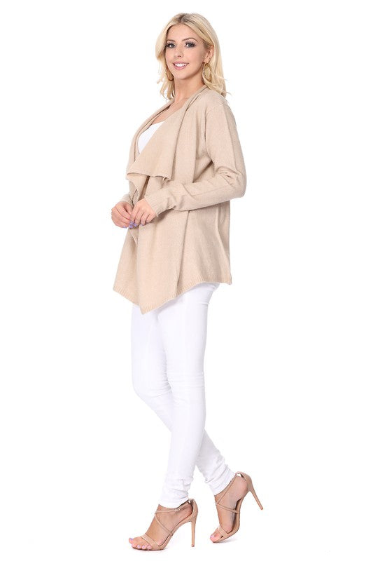 Draped Stylish Cape Sweater Cardigan by Mak | Fleurcouture