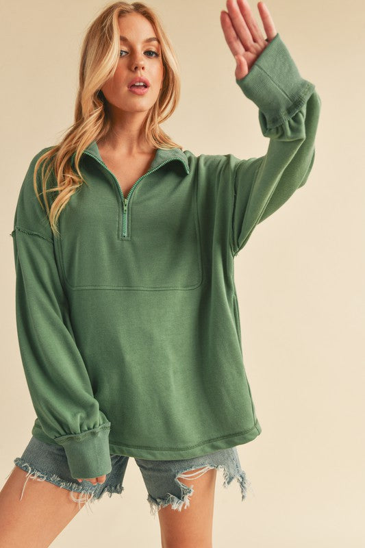 Elira Pullover SAGE S by Aemi + Co | Fleurcouture