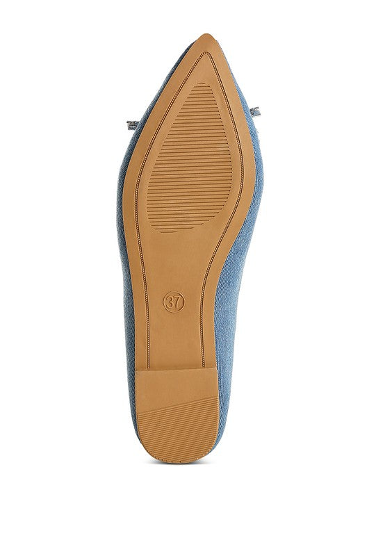 Ellerby Embellished Bow Detail Ballet Flats by Rag Company | Fleurcouture
