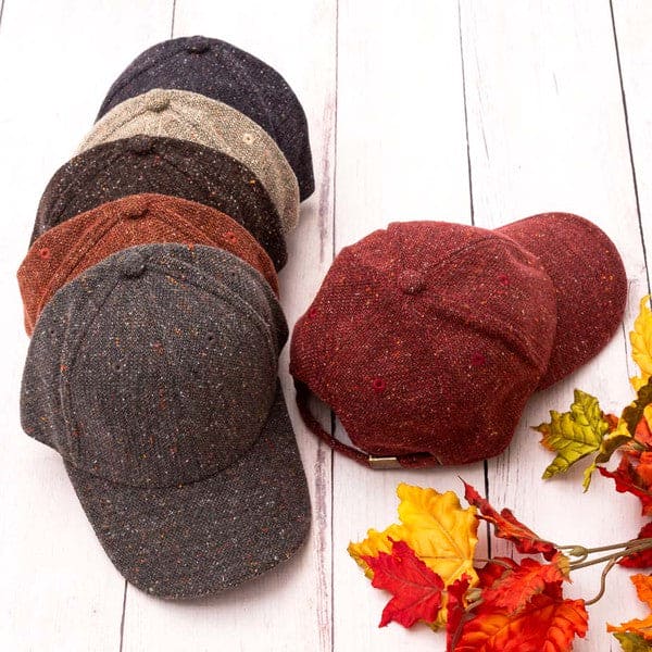 Fall Tweed Ball Cap OneSize by Aili&