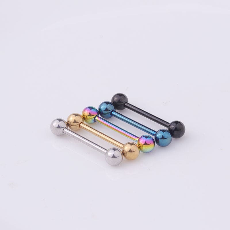 fashion geometric stainless steel plating no inlaid tongue nail 5 Mixed Colors 1.6*16*5/5mm by Fleurcouture | Fleurcouture