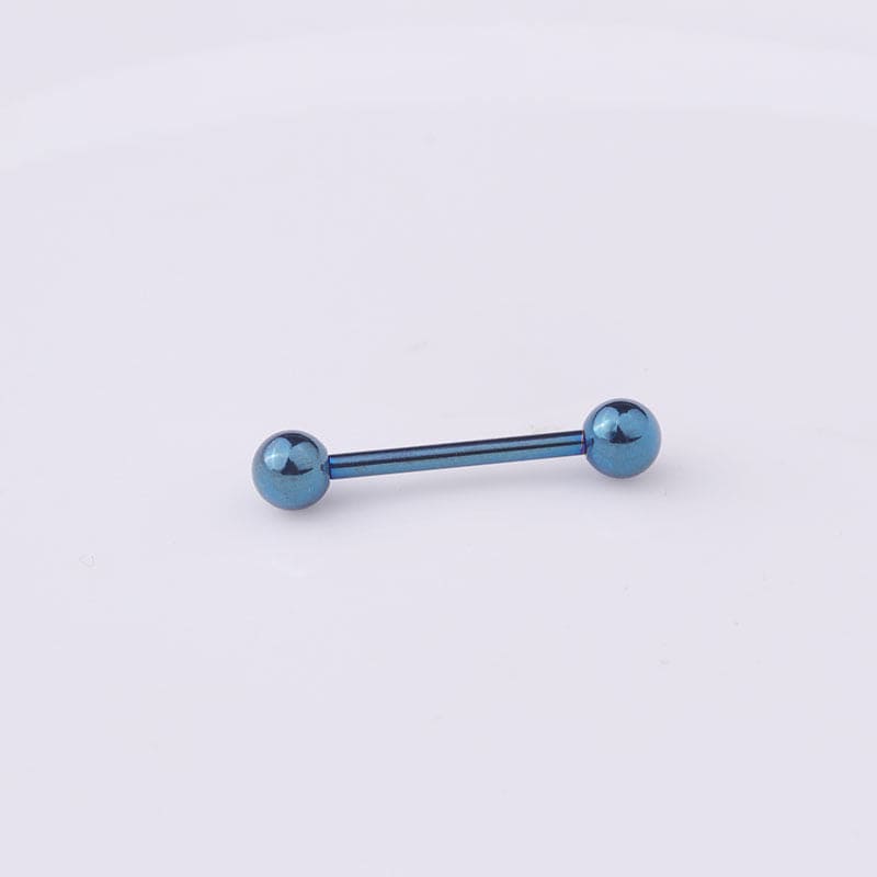 fashion geometric stainless steel plating no inlaid tongue nail Blue 1.6*16*5/5mm by Fleurcouture | Fleurcouture