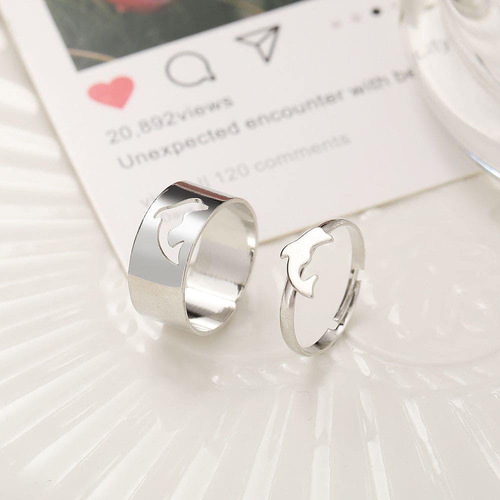 fashion heart alloy plating no inlaid couple No. 8 by Fleurcouture | Fleurcouture