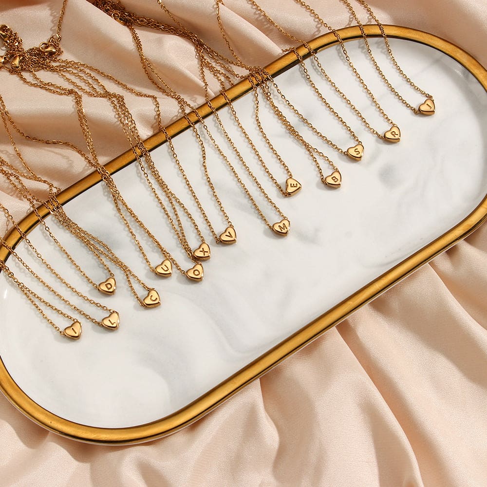 fashion heart stainless steel plating gold plated necklace by Fleurcouture | Fleurcouture