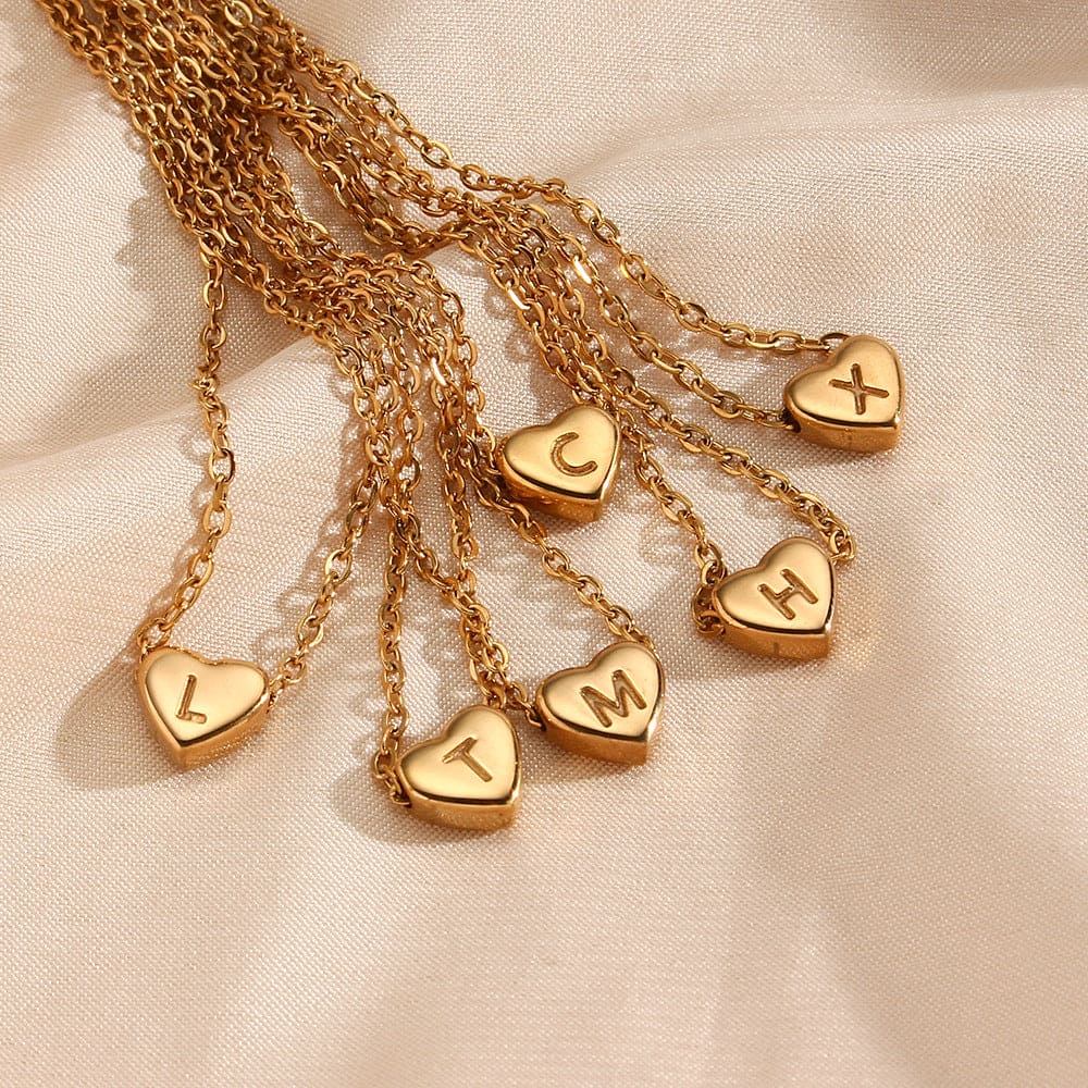 fashion heart stainless steel plating gold plated necklace by Fleurcouture | Fleurcouture
