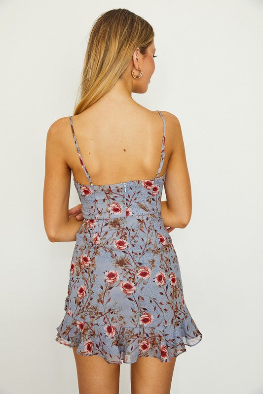 Floral Cami Mini Dress PINK by One and Only Collective Inc | Fleurcouture