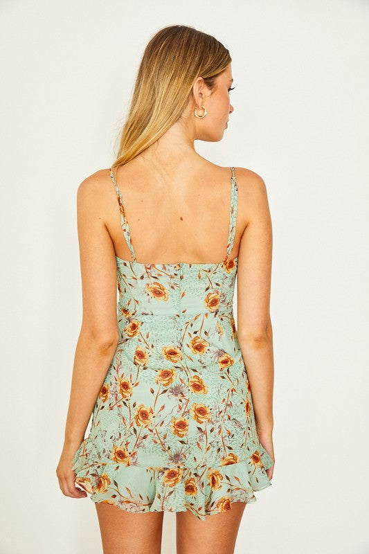 Floral Cami Mini Dress PINK by One and Only Collective Inc | Fleurcouture