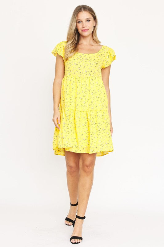 Floral Flutter Sleeve Tunic by EG fashion | Fleurcouture