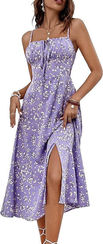 Floral Print Dress yellow by Miss Sparkling | Fleurcouture