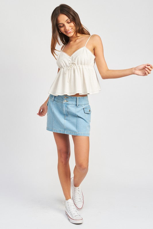 FLOWER DOT CHIFFON TOP by Emory Park | Fleurcouture