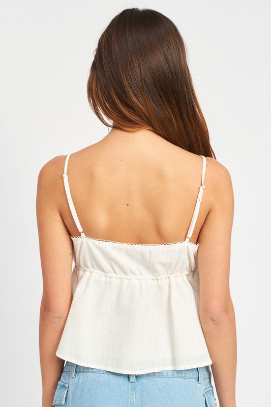 FLOWER DOT CHIFFON TOP by Emory Park | Fleurcouture