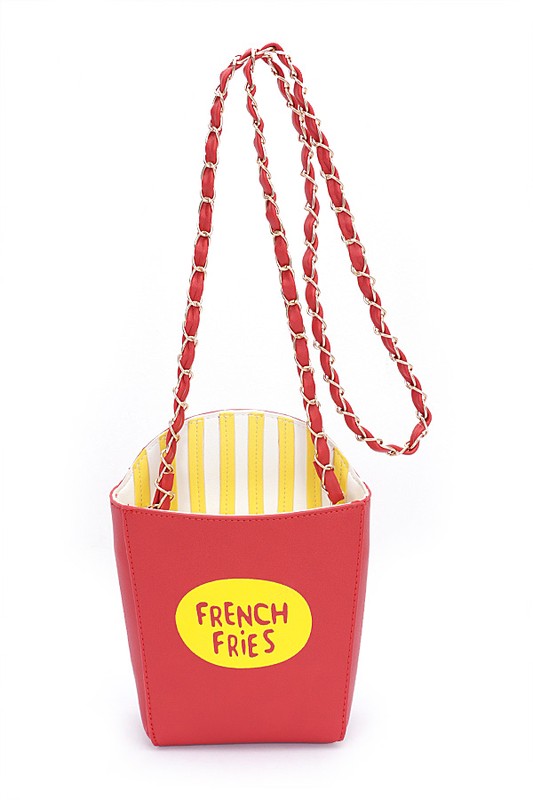 French Fries Crossbody Swing Clutch O/S by Artini Accessories | Fleurcouture