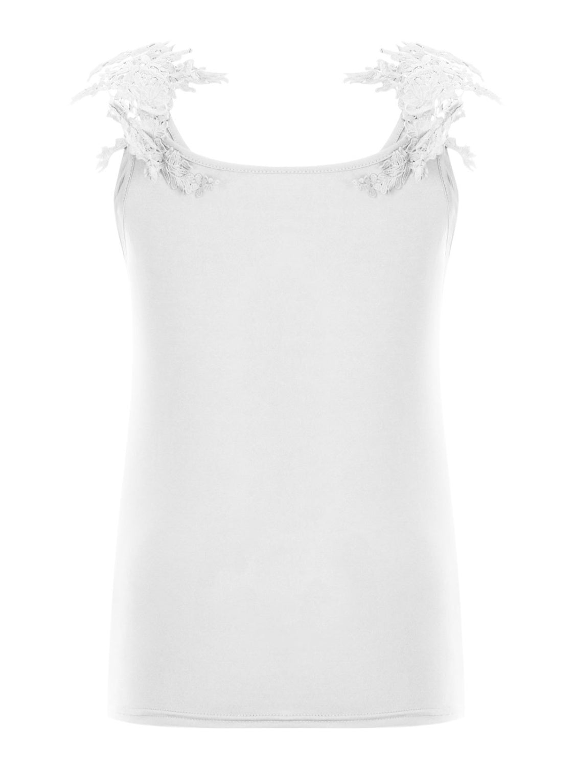 Full Size Lace Detail Scoop Neck Tank Women&
