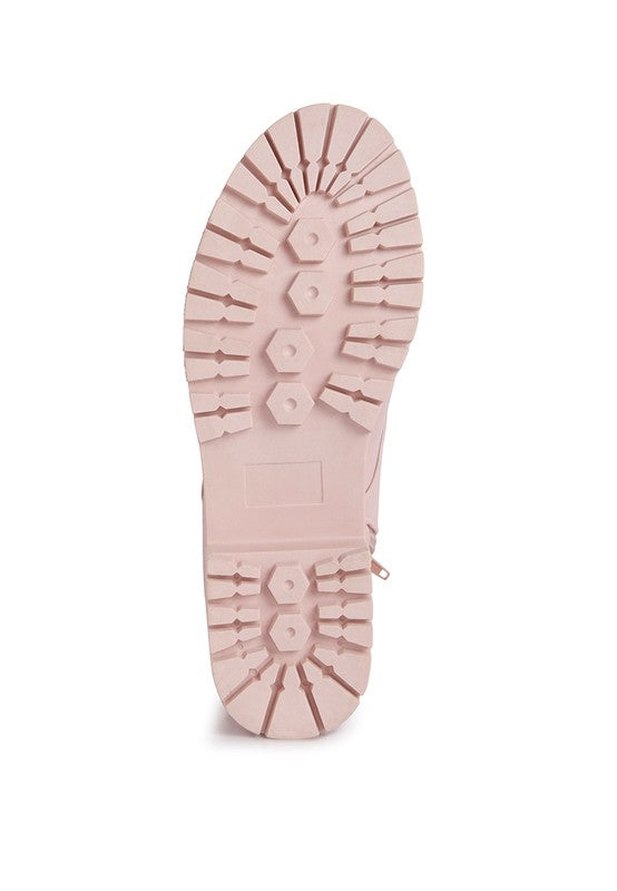Geneva High Top Ankle Boot Pink by Rag Company | Fleurcouture