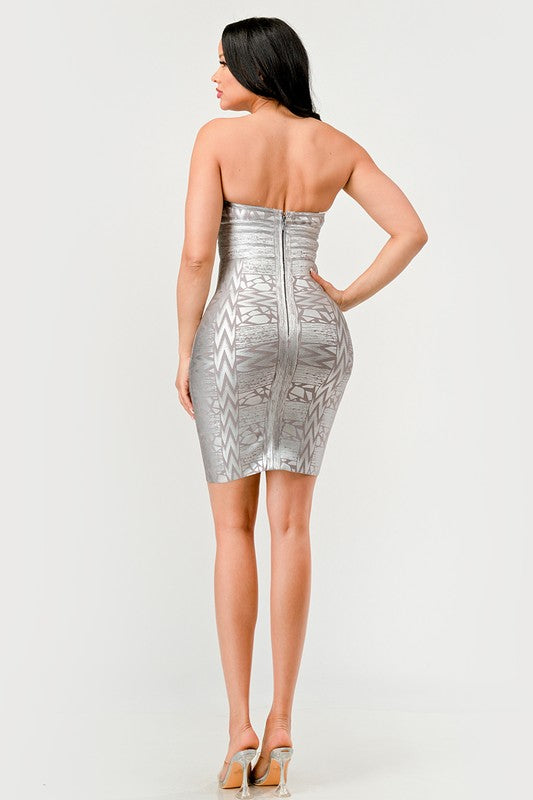 Gilded Glamour Strapless Dress by Athina | Fleurcouture