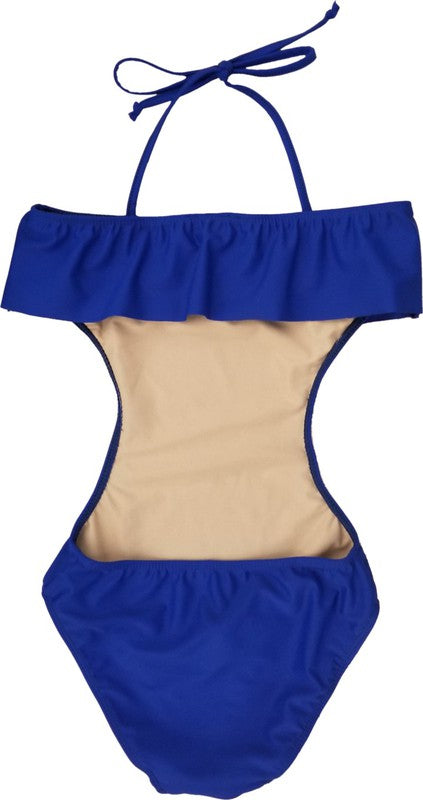 GIRLS ONE PIECE RUFFLE BATHING SUIT by Cheryl Creations | Fleurcouture