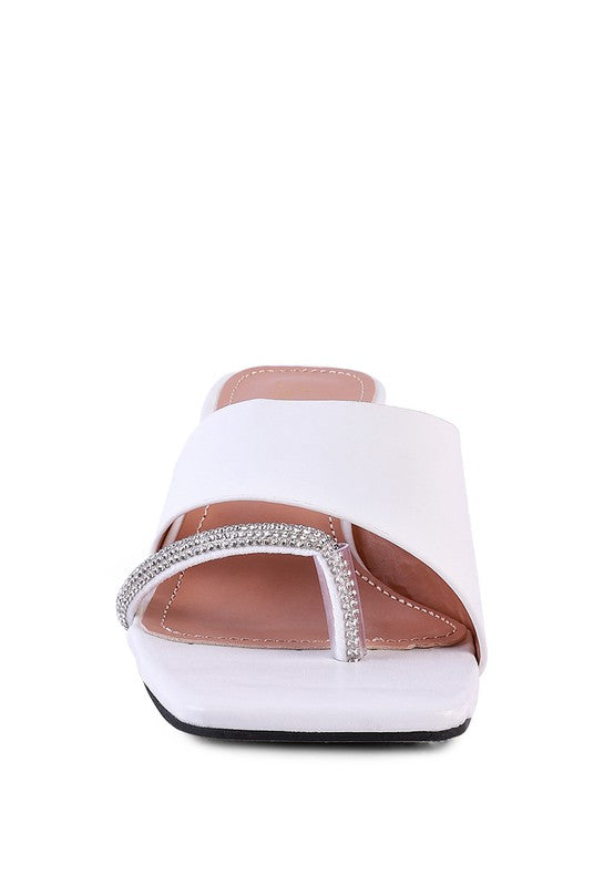 GOFLY NEVER MINIMAL LOW HEEL SANDALS Red 6 by Rag Company | Fleurcouture