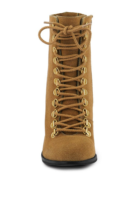 GOOSE-FEATHER Antique High Heeled Ankle Boot by Rag Company | Fleurcouture