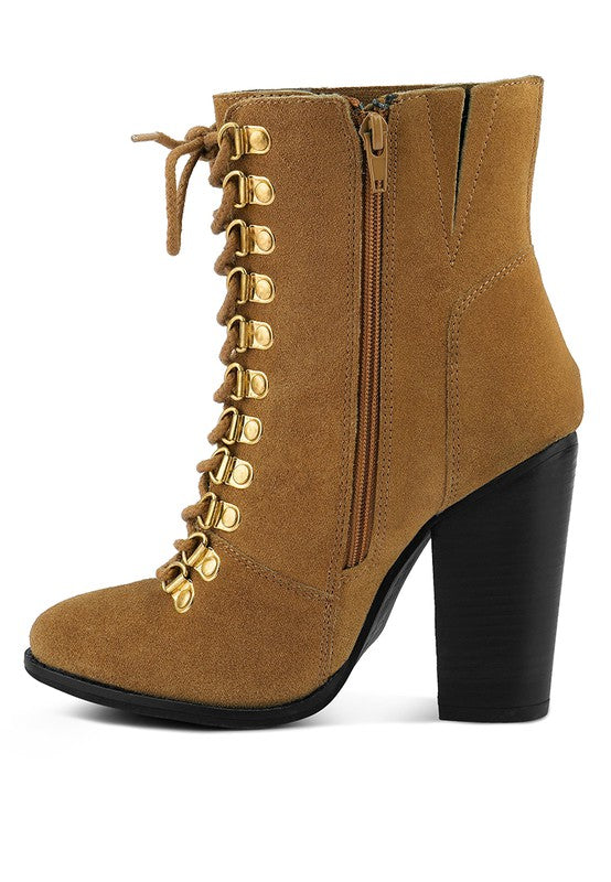 GOOSE-FEATHER Antique High Heeled Ankle Boot by Rag Company | Fleurcouture