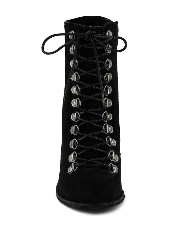 GOOSE-FEATHER Antique High Heeled Ankle Boot by Rag Company | Fleurcouture