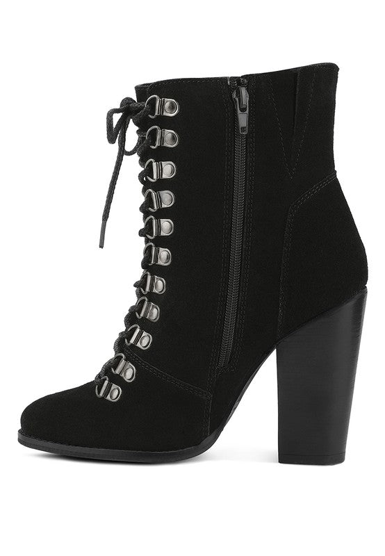 GOOSE-FEATHER Antique High Heeled Ankle Boot by Rag Company | Fleurcouture