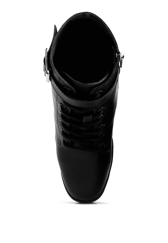 Grahams Faux Leather Lace Up Boots Tan 8 by Rag Company | Fleurcouture