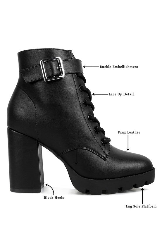 Grahams Faux Leather Lace Up Boots Tan 8 by Rag Company | Fleurcouture