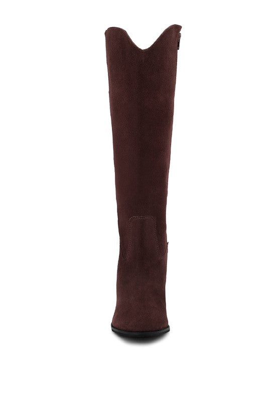 GREAT-STORM Suede Leather Calf Boots by Rag Company | Fleurcouture