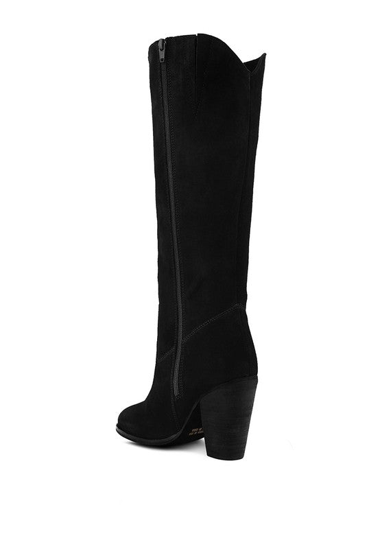GREAT-STORM Suede Leather Calf Boots by Rag Company | Fleurcouture