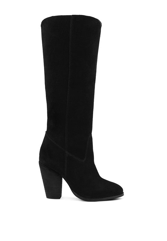 GREAT-STORM Suede Leather Calf Boots by Rag Company | Fleurcouture