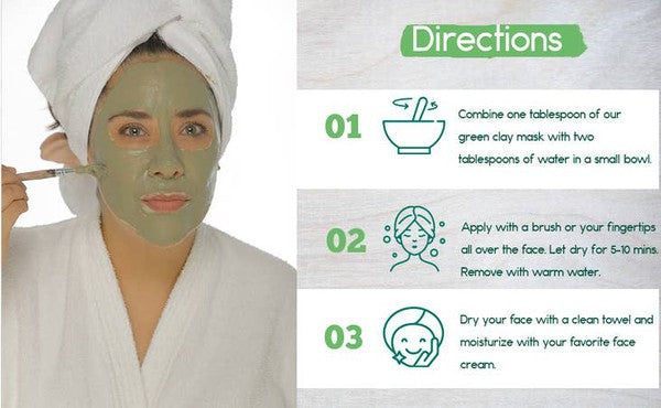 Green Clay Mask As shown One Size by BeNat | Fleurcouture