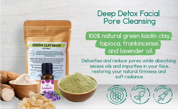 Green Clay Mask As shown One Size by BeNat | Fleurcouture