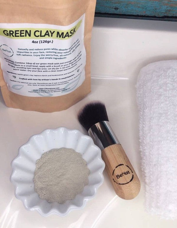Green Clay Mask As shown One Size by BeNat | Fleurcouture